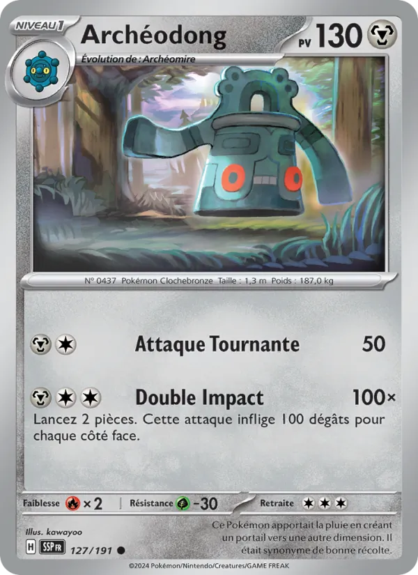 Archéodong 127/191 — EV08 – Étincelles Déferlantes — Carte Pokémon française