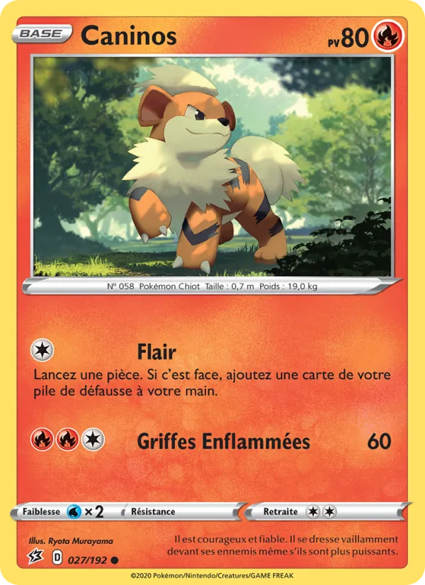 Caninos 27/192 — EB02 – Clash des Rebelles — Carte Pokémon française