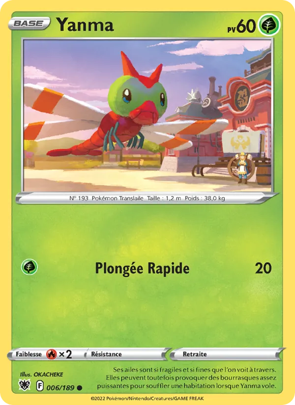 Yanma 6/189 — EB10 – Astres Radieux — Carte Pokémon française