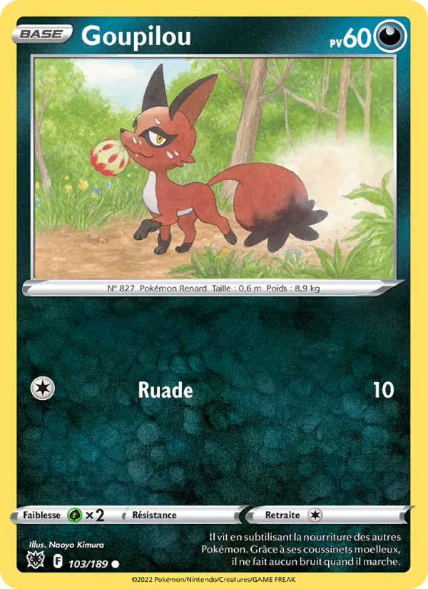 Goupilou 103/189 — EB10 – Astres Radieux — Carte Pokémon française