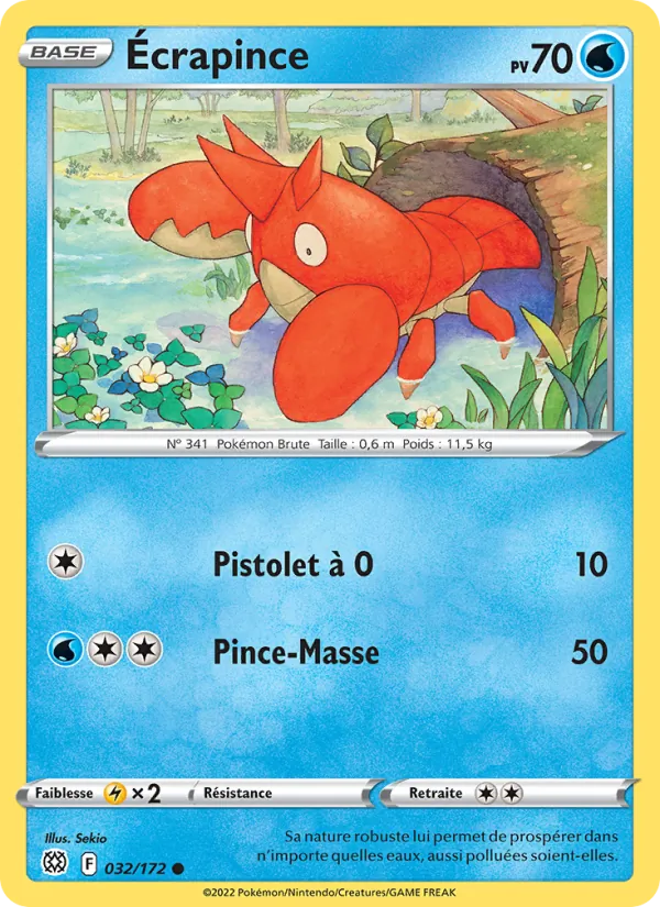 Écrapince 32/172 — EB09 - Stars Etincelantes — Carte Pokémon française