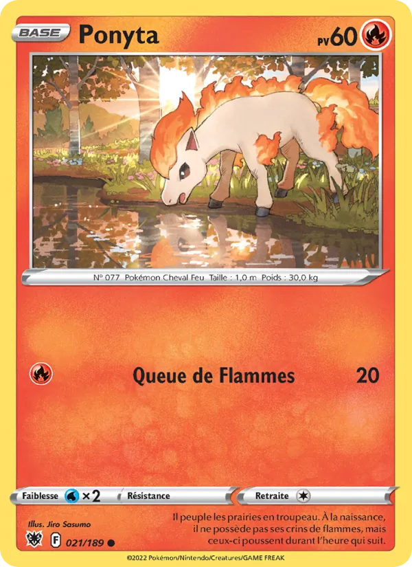 Ponyta 21/189 — EB10 – Astres Radieux — Carte Pokémon française
