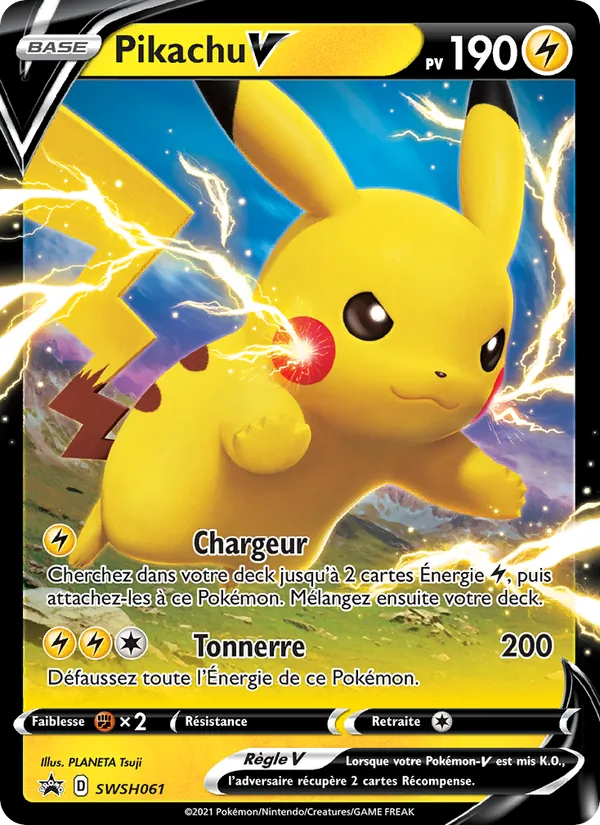 Pikachu V SWSH061/307 — SWSHP – Promo SWSH — Carte Pokémon française