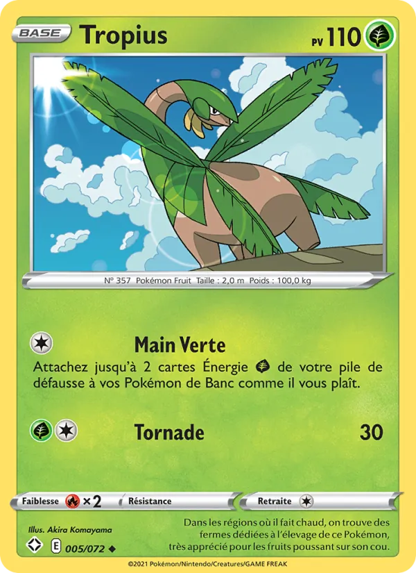 Tropius 5/72 — EB04.5 – Destinées Radieuses — Carte Pokémon française
