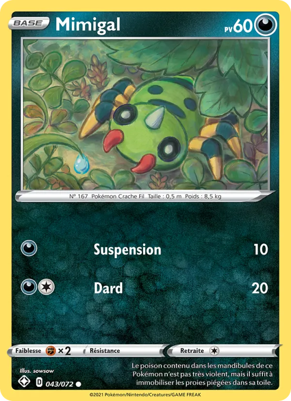 Mimigal 43/72 — EB04.5 – Destinées Radieuses — Carte Pokémon française