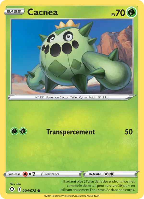 Cacnea 4/72 — EB04.5 – Destinées Radieuses — Carte Pokémon française