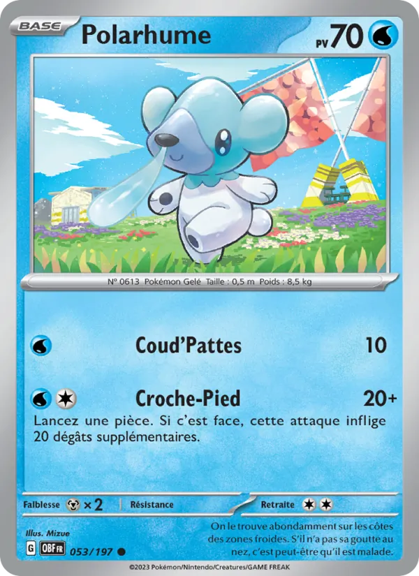 Polarhume 53/197 — EV03 – Flammes Obsidiennes — Carte Pokémon française