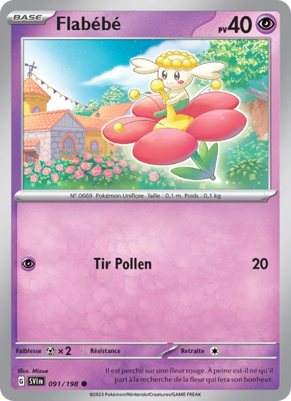 Flabébé 91/198 — EV01 – Écarlate et Violet — Carte Pokémon française