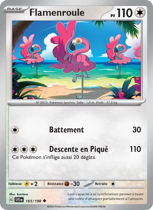 Flamenroule 165/198 — EV01 – Écarlate et Violet — Carte Pokémon française