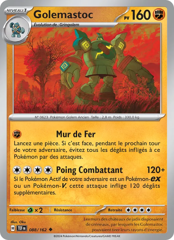 Golemastoc 88/162 — EV05 – Forces Temporelles — Carte Pokémon française