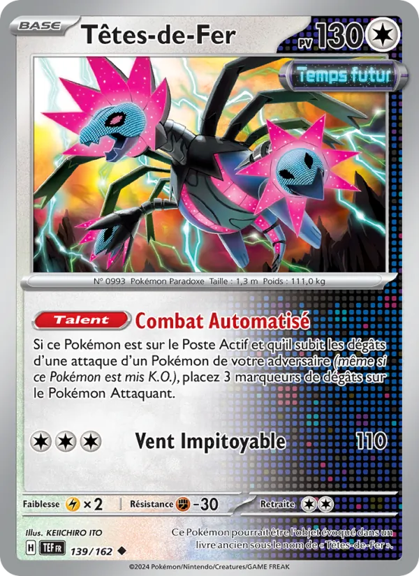 Têtes-de-Fer 139/162 — EV05 – Forces Temporelles — Carte Pokémon française