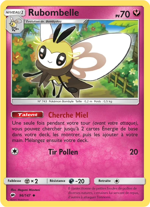 Rubombelle 96/147 — SL3 – Ombres Ardentes — Carte Pokémon française