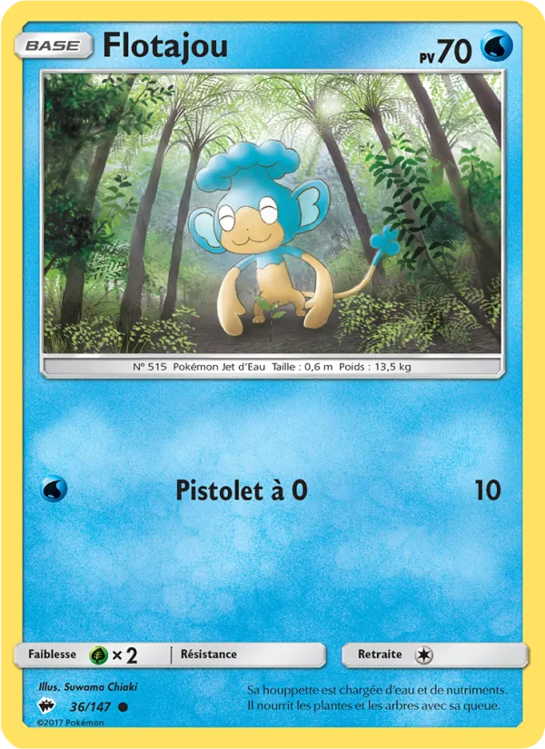Flotajou 36/147 — SL3 – Ombres Ardentes — Carte Pokémon française