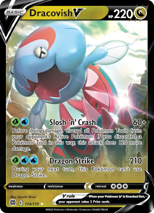 Hydragon V 114/172 — SWSH9 – Brilliant Stars — Carte Pokémon anglaise