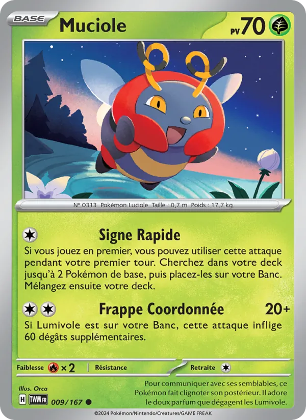 Muciole 9/167 — EV06 – Mascarade Crépusculaire — Carte Pokémon française
