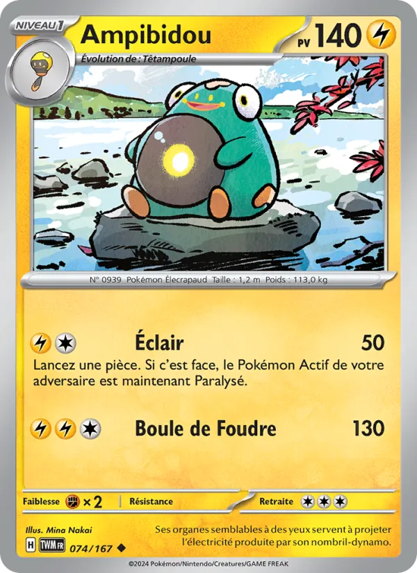 Ampibidou 74/167 — EV06 – Mascarade Crépusculaire — Carte Pokémon française