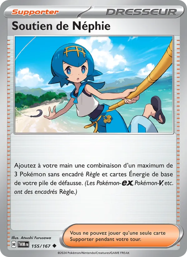 Soutien de Néphie 155/167 — EV06 – Mascarade Crépusculaire — Carte Pokémon française