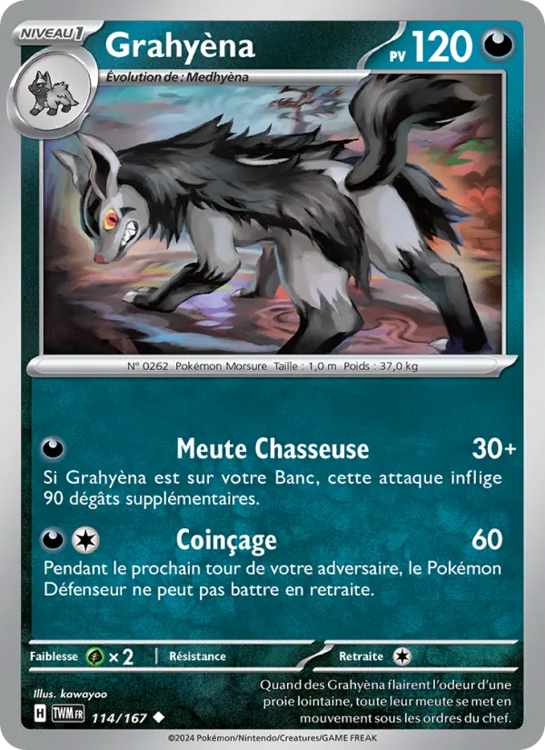Grahyèna 114/167 — EV06 – Mascarade Crépusculaire — Carte Pokémon française