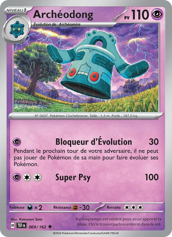 Archéodong 69/162 — EV05 – Forces Temporelles — Carte Pokémon française