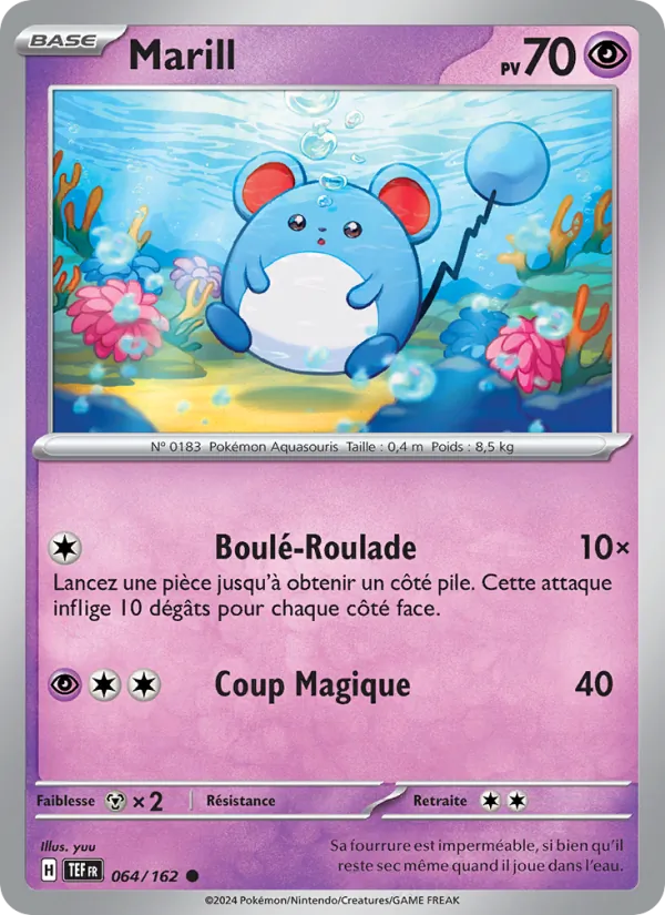 Marill 64/162 — EV05 – Forces Temporelles — Carte Pokémon française
