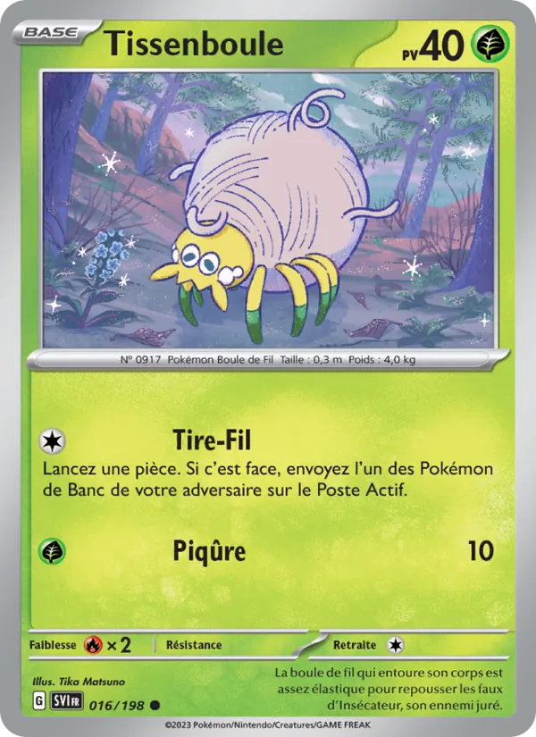 Tissenboule 16/198 — EV01 – Écarlate et Violet — Carte Pokémon française