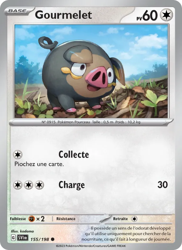 Gourmelet 155/198 — EV01 – Écarlate et Violet — Carte Pokémon française