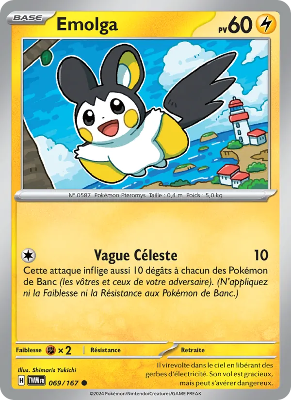 Emolga 69/167 — EV06 – Mascarade Crépusculaire — Carte Pokémon française