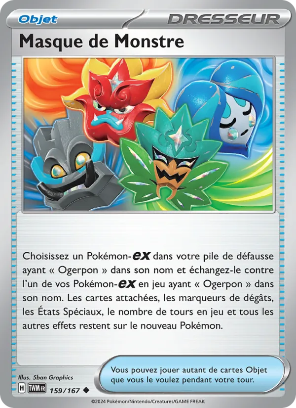 Masque de Monstre 159/167 — EV06 – Mascarade Crépusculaire — Carte Pokémon française