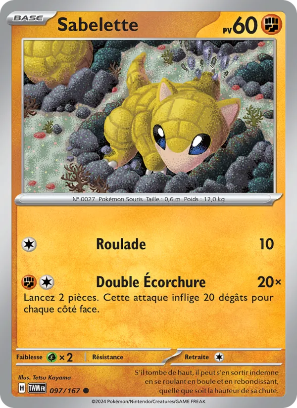 Sabelette 97/167 — EV06 – Mascarade Crépusculaire — Carte Pokémon française
