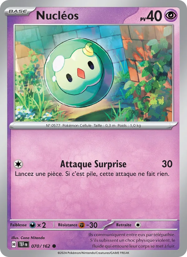 Nucléos 70/162 — EV05 – Forces Temporelles — Carte Pokémon française