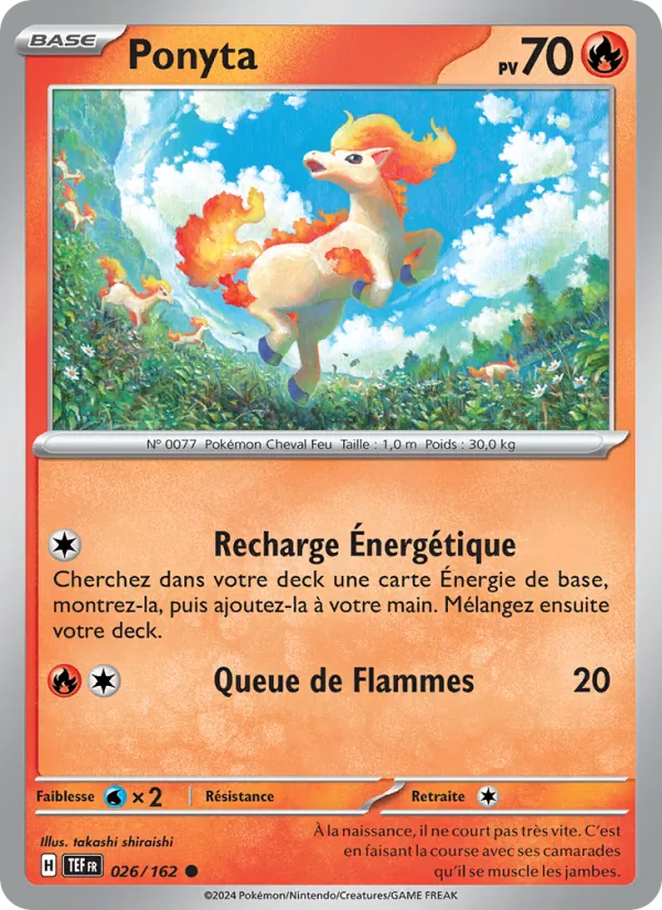 Ponyta 26/162 — EV05 – Forces Temporelles — Carte Pokémon française