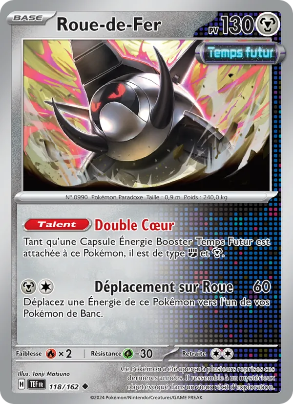 Roue-de-Fer 118/162 — EV05 – Forces Temporelles — Carte Pokémon française