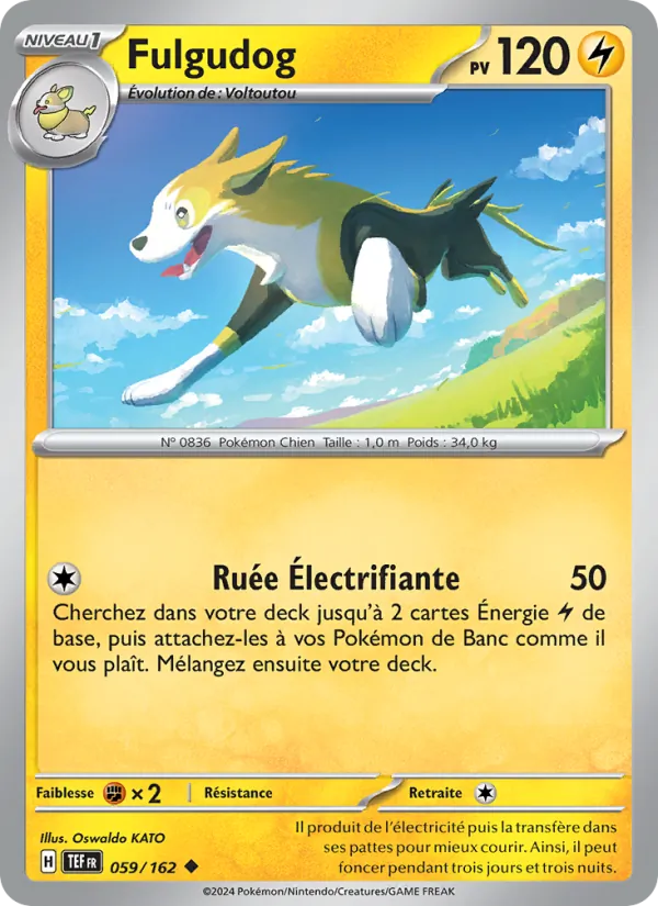 Fulgudog 59/162 — EV05 – Forces Temporelles — Carte Pokémon française