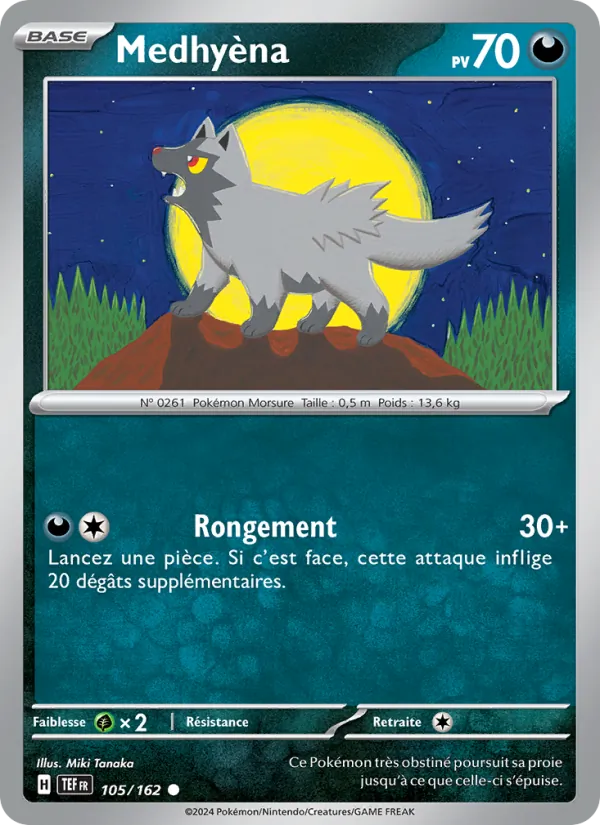 Medhyèna 105/162 — EV05 – Forces Temporelles — Carte Pokémon française