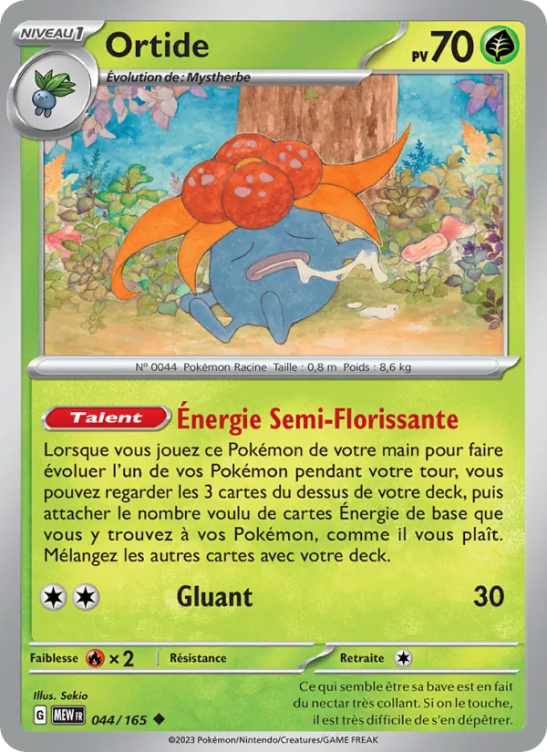 Ortide 44/165 — EV03.5 — 151 — Carte Pokémon française