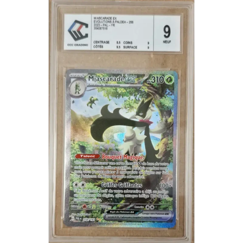 Miascarade ex (256/193) – Évolutions à Paldea – Français – CCC 9 Mint