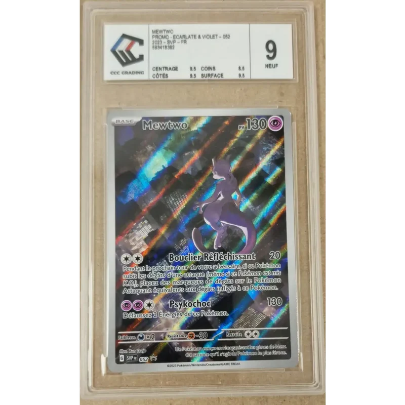 Mewtwo – Promo EV SVPFR 052 – Carte Gradée CCC 9 – SV Black Star Promos