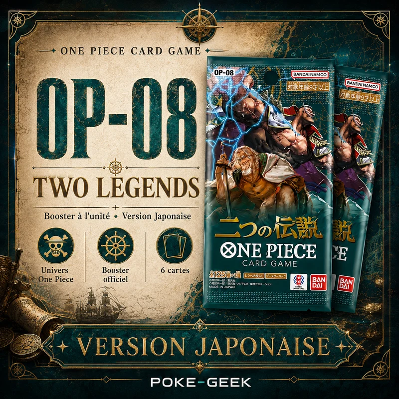 Booster OP-08 TWO LEGENDS – One Piece TCG (Carddass) – JAPONAIS