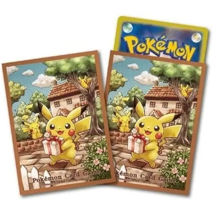 Sleeves Pokémon Center - Cadeau de Pikachu (64 unités - Scellé - Exclusivité Japon)