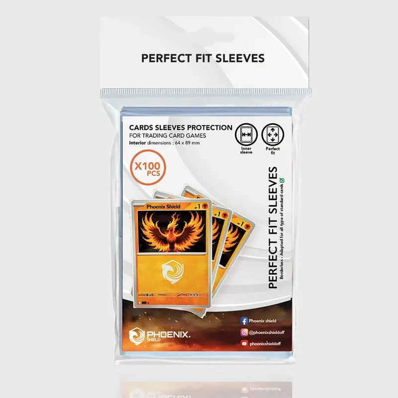 Phoenix Shield – 100 Sleeves Perfect Fit – 64x89mm