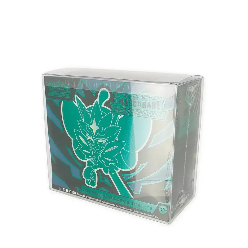 Lot de 6 Protections Crystal Box Phoenix Shield – Elite Trainer Box Pokémon – Anti-UV