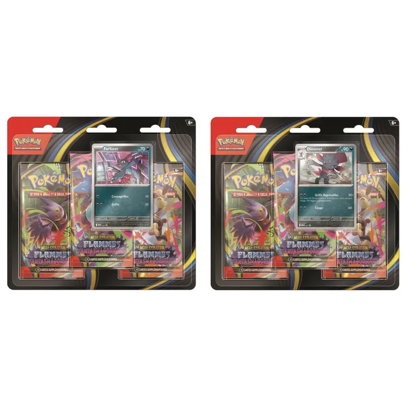 Tripack 3 Boosters ME02 Flammes Fantasmagoriques (Farfuret ou Dimoret) – Version FR