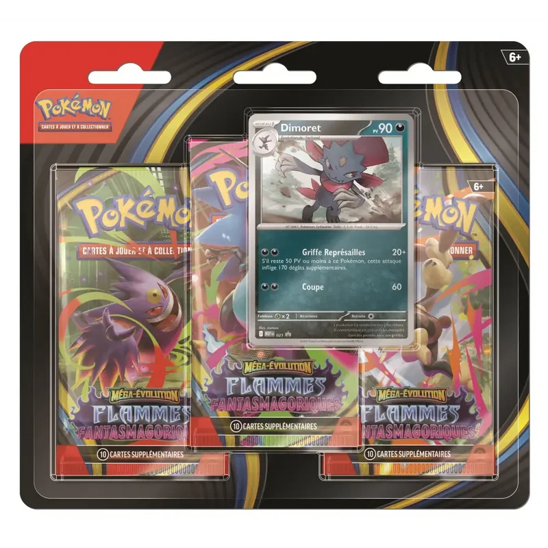 Tripack 3 Boosters ME02 Flammes Fantasmagoriques (Farfuret ou Dimoret) – Version FR