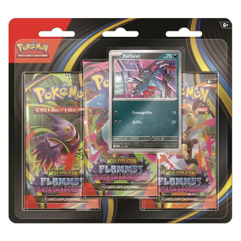 Tripack 3 Boosters ME02 Flammes Fantasmagoriques (Farfuret ou Dimoret) – Version FR