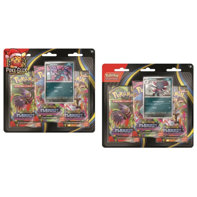 Tripack 3 Boosters ME02 Flammes Fantasmagoriques (Farfuret ou Dimoret) – Version FR