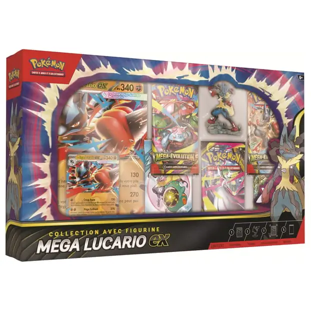 Pokémon JCC : Collection avec figurine Méga-Lucario-ex – Version Française