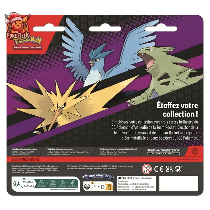 Pokémon – Duopack Team Rocket – Artikodin / Électhor / Tyranocif (FR)