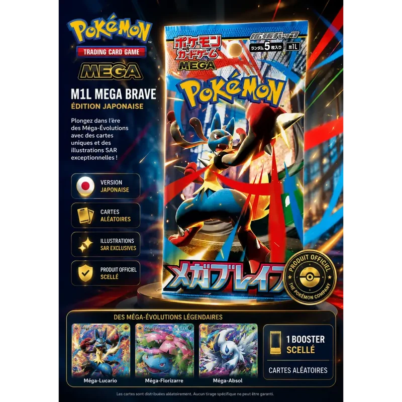 Booster Pokémon M1L – Mega Brave – Méga-Évolutions – Japonais