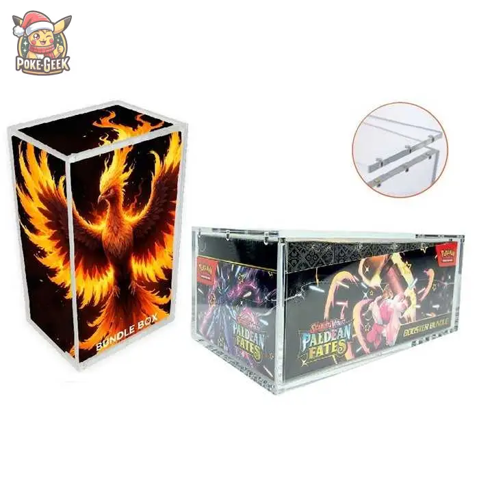 Phoenix Shield – Protection Acrylique Magnétique pour Display Bundle Pokémon