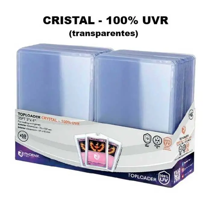 Phoenix Shield – 50 Toploaders Crystal 3"x4" 35pt – 100% Anti-UVR